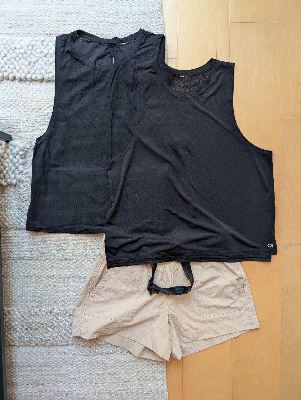 GAP Activewear Shorts & 2 Muscle Tanks
